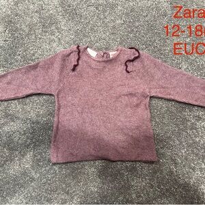 Zara Kids Pink and Mauve Sweater 12-18m